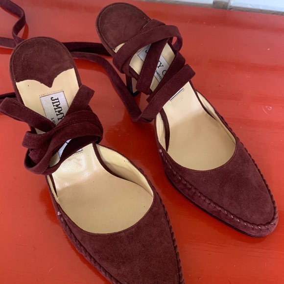 Jimmy Choo wrap around suede 4” heel - Picture 10 of 13